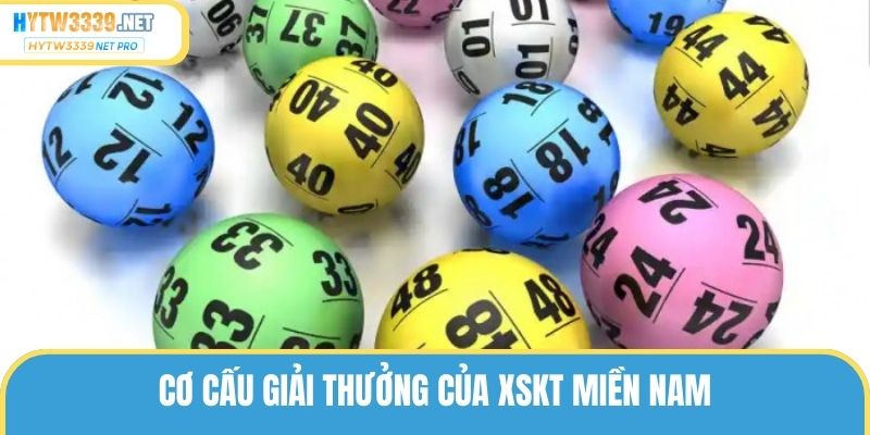 Cơ cấu giải thưởng của XSKT miền Nam